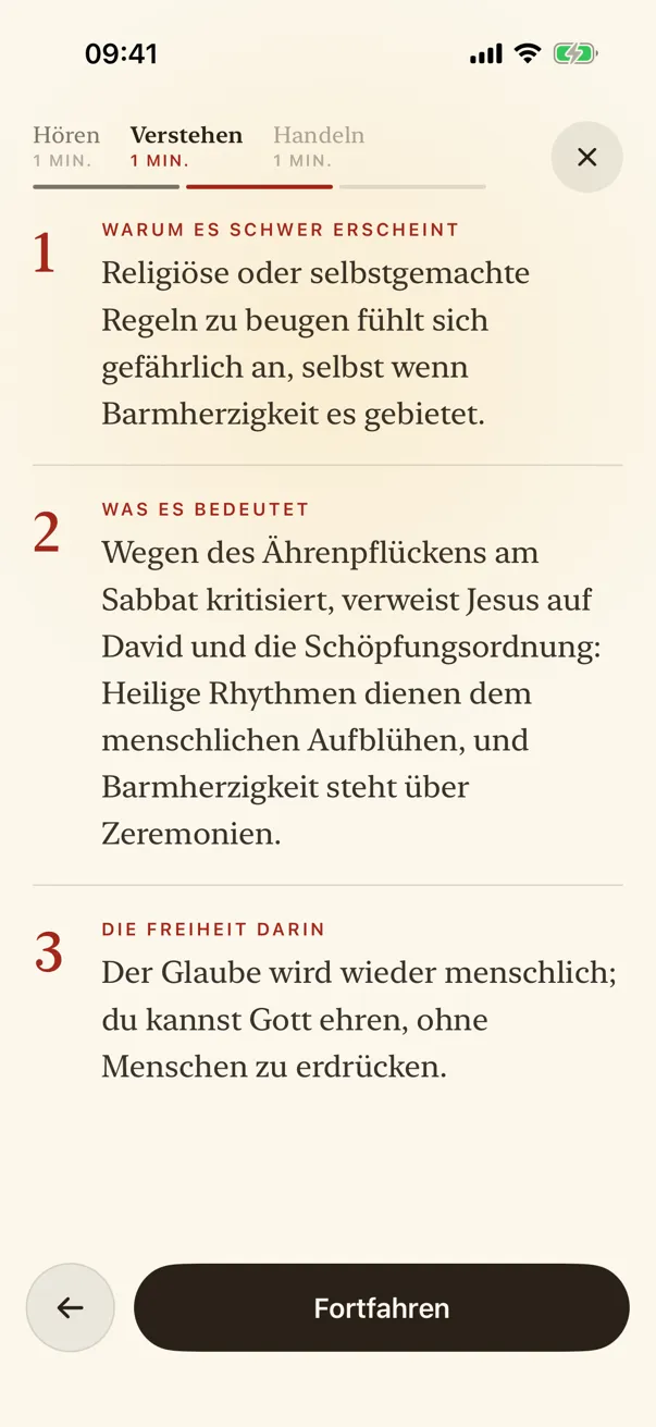 Verstehen: der Zusammenhang und was es damals bedeutete.