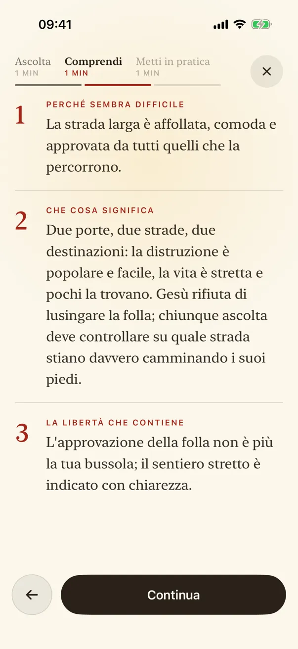 Comprendi: il contesto e ciò che significava allora.